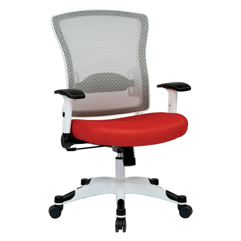 Chaise de travail ergonomique en filet Pulsar, Rouge