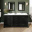 Meuble-lavabo double autoportant Deborah avec plateau en quartz-98142009-98142008