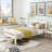 Abbotsholme Wood Low Profile Platform Bed-2031509055