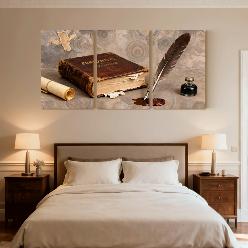 Ensemble de 3 reproductions d'art sur toile Fashion, H 18 po x l 36 po