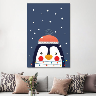 Christmas Penguin by Show Me Mars - Gallery-Wrapped Canvas Giclée on Canvas