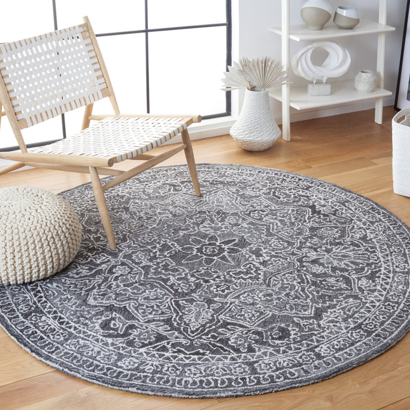 Espana Hand Tufted Performance Oriental Rug, Round 6'
