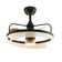Lincoln 19.6In. LED-Light Matt Black Pendant Fixture With Fan