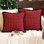 Ensemble de 2 housses de coussin décoratives rouges et noires à motif écossais 18 x 18 avec pampilles, housse de coussin d'extérieur à carreaux rouge et noir Buffalo