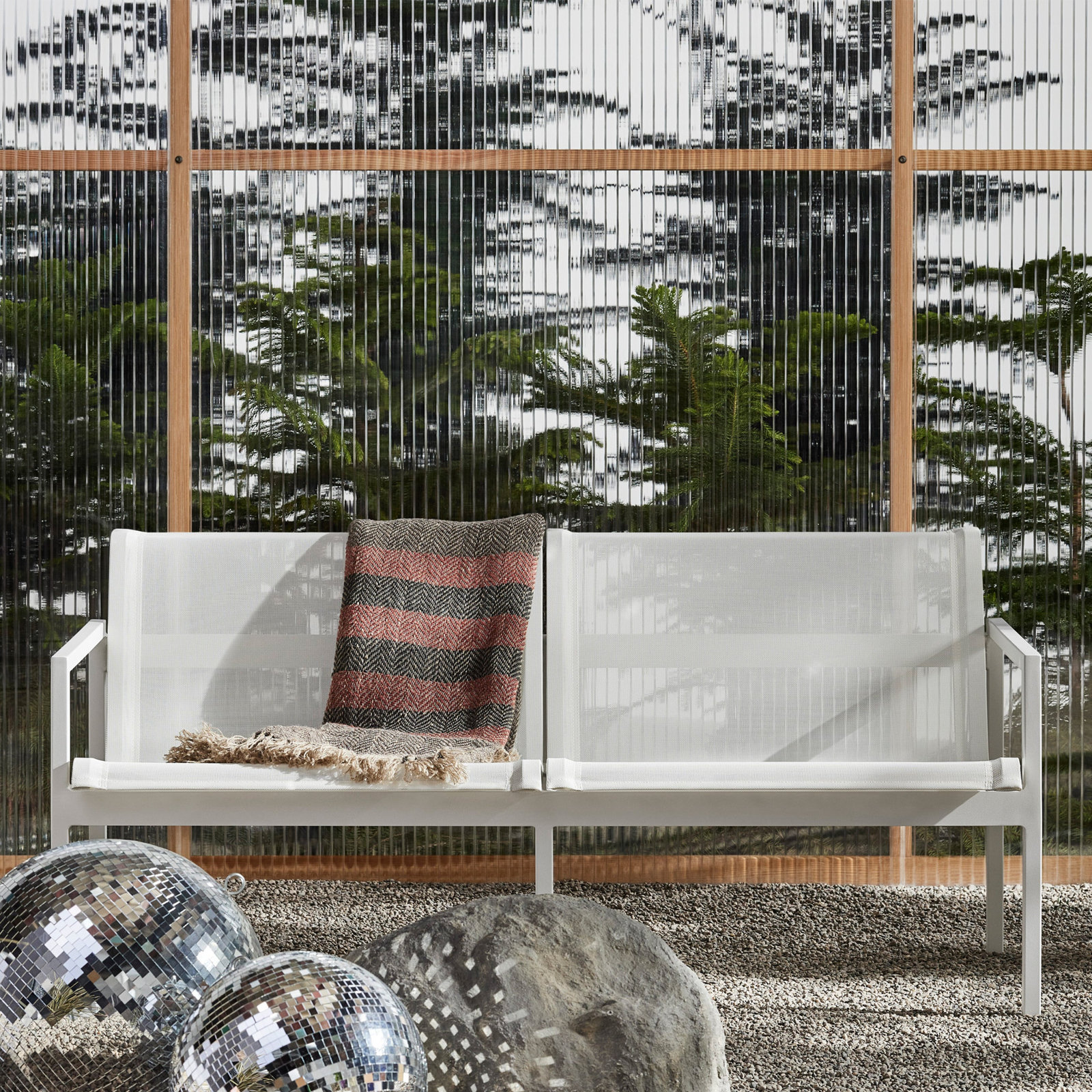 Skiff 56" Patio Loveseat, White