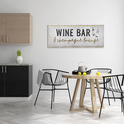 «Wine Bar Champagne Lounge», art de la toile rétro «XL» par Natalie Carpentieri