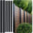 6ft Wood Fence Kit, 2 Metal End Posts With 4 Channels, Heavy Duty Hardware Kit For Wooden Fence