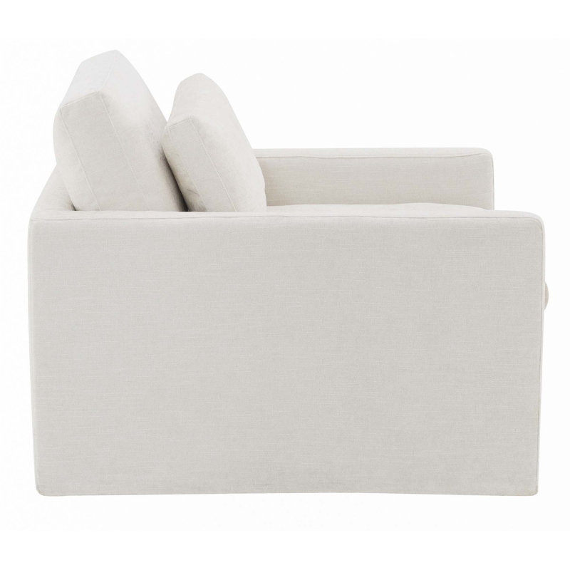 Chaise pivotante avec coussin, Ivoire ivoire