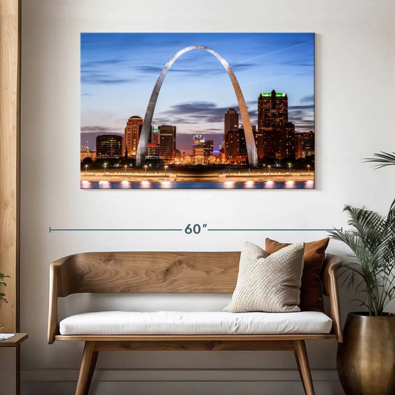 Iconic Gateway Arch, 32" H x 48" W