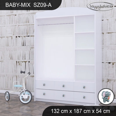 Baby 3 Door Wardrobe