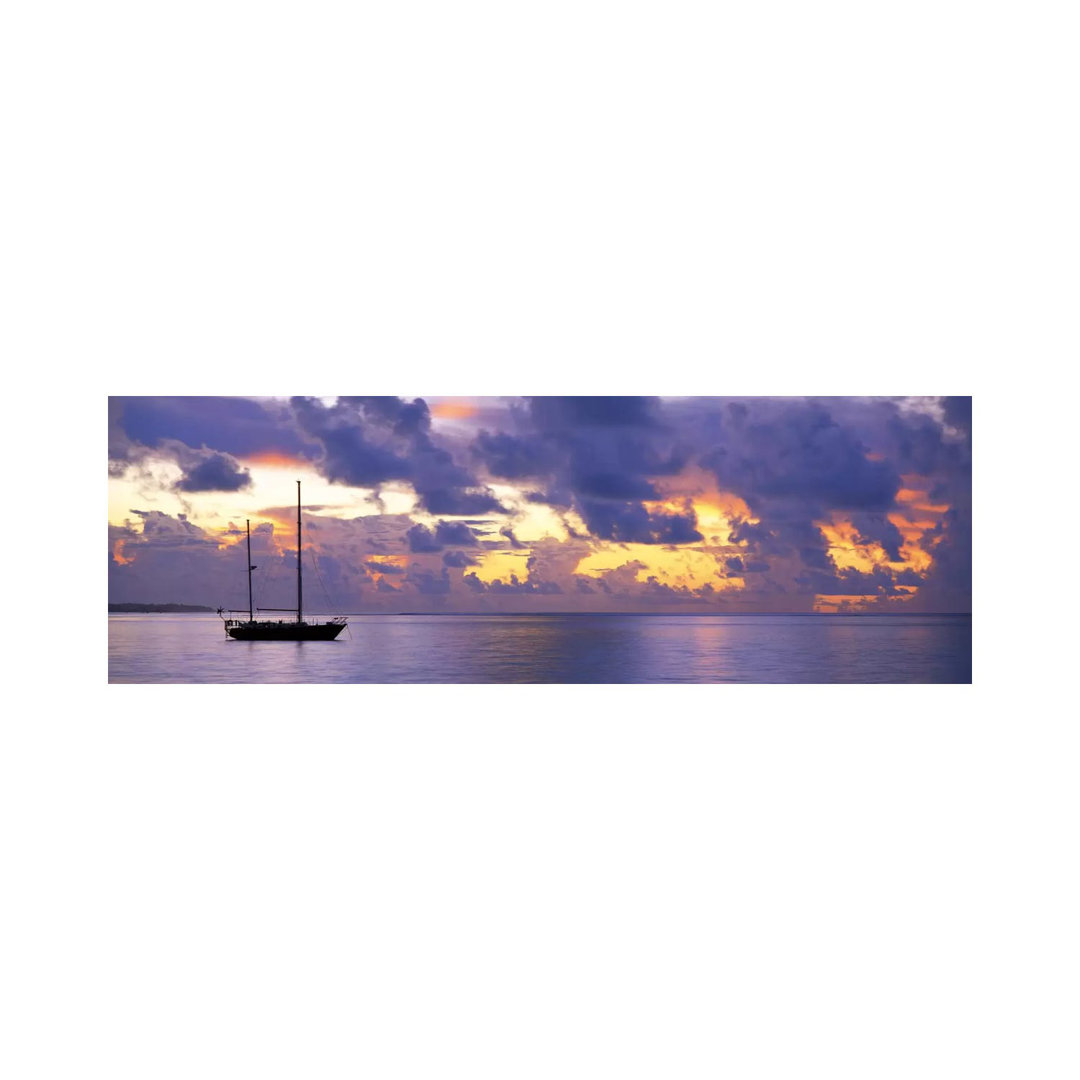 Sunset Moorea French Polynesia by Panoramic Images - Panoramic Gallery-Wrapped Canvas Giclée on Canvas