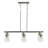 Metal and Seedy Glass 6-Light Linear Chandelier-70181204