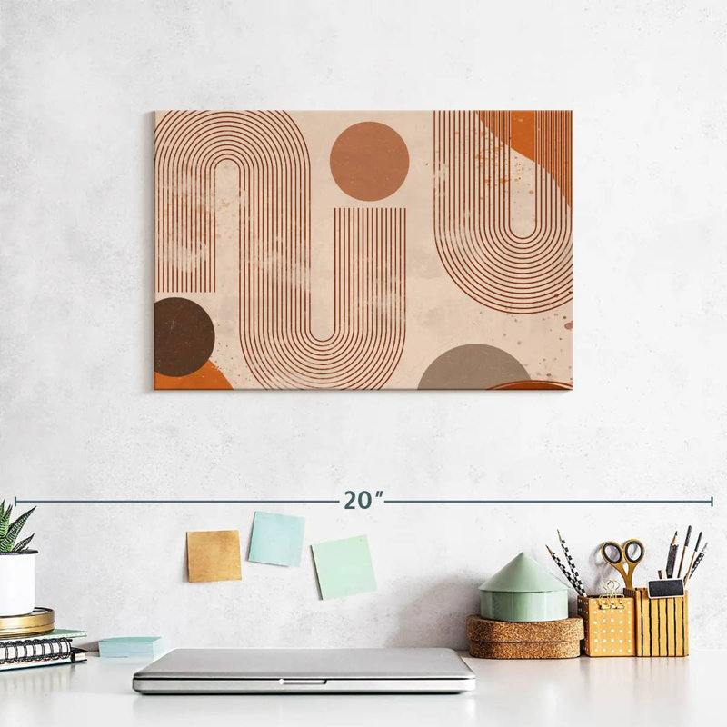 Abstract Boho On Canvas Print, 8" H x 12" W x 1" D