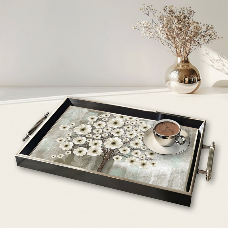 Élégant plateau en verre de 19,7 po x 11,4 po x 1,4 po | Fabrication 100% verre durable | Facile à nettoyer avec un chiffon humide | Idéal pour le service, la présentation décorative et l'organisation | Ajout élégant à la décoration intérieure
