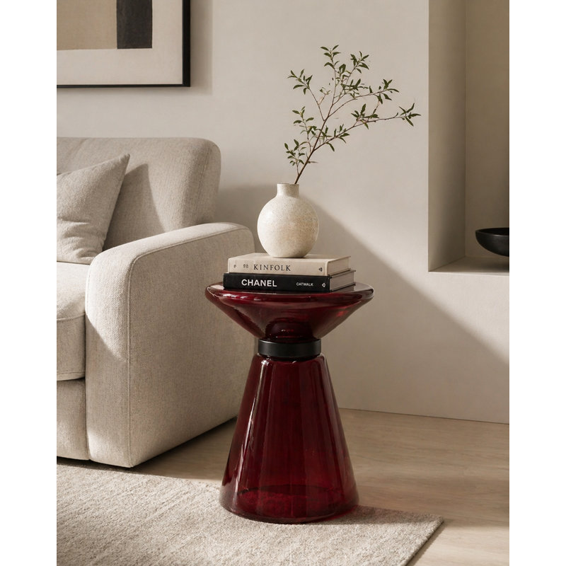 Table en verre Arliss Crimson