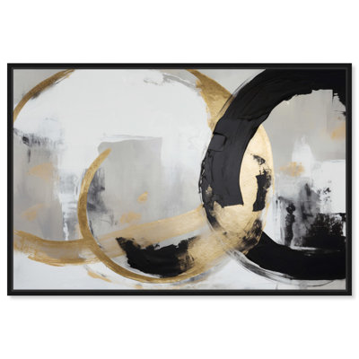 Another Dimension Canvas Modern Black White Abstract Art by Art Remedy