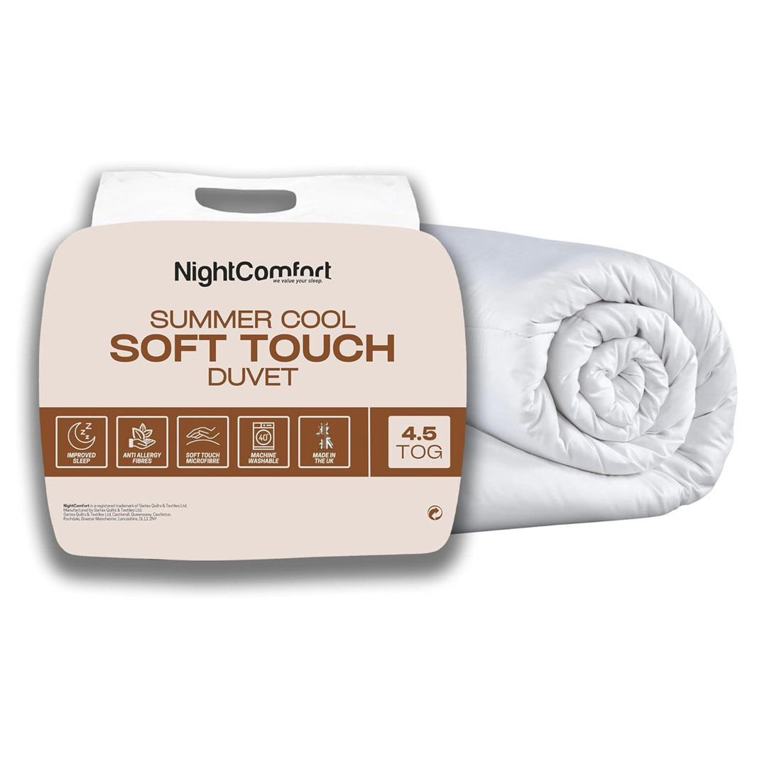 NightComfort Soft Touch Anti-Allergy Summer Season Microfibre 4.5 Tog Duvet