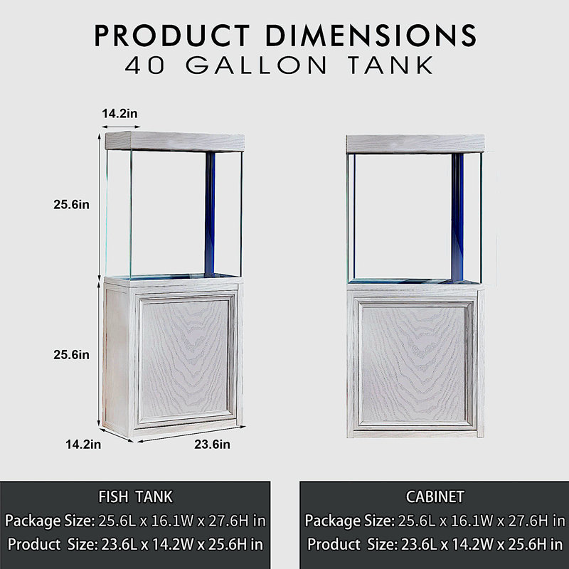 Aquarium rectangulaire Yohan 40 gallons, Chêne blanc
