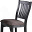Chaise haute en noir rustique