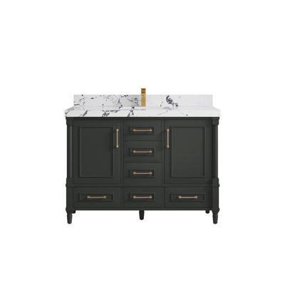 Aberdeen 48'' Single Bathroom Vanity with Quartz Top