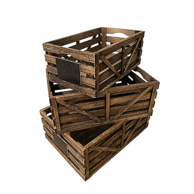 Cute and Functional Weathered Wooden basket/bin – Custom Works by MRC