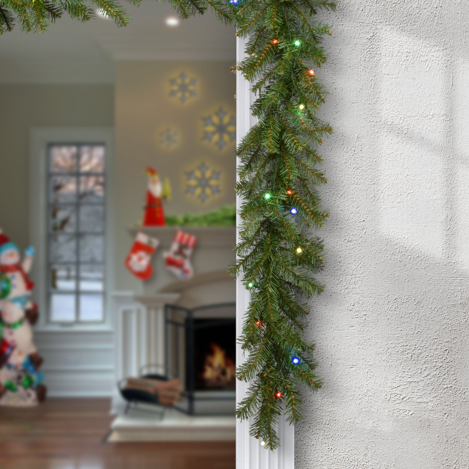 Pre-Lit Fir Christmas Garland, 10'