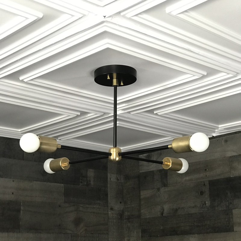 Lustre moderne Toutouta, Laiton noir
