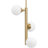 Avec 13.375 in. 3-Light Brushed Gold Contemporary Pendant Light-123355008