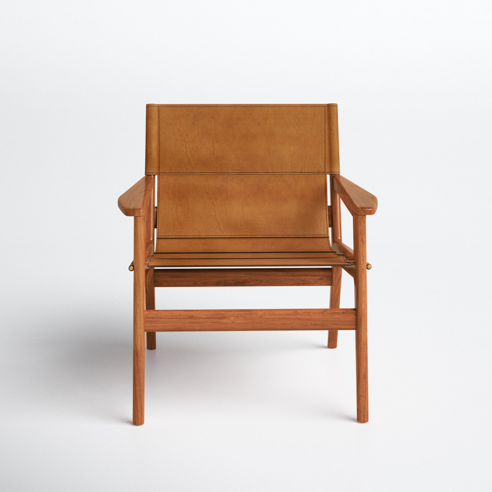 Tesso Genuine Leather Armchair, Brown Genuine Leather, Brown