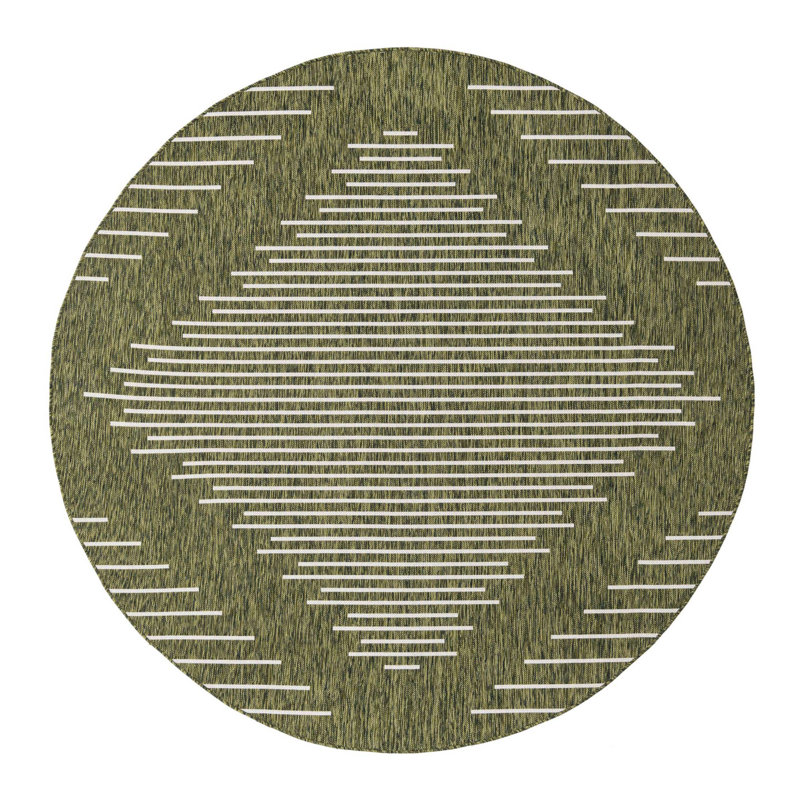 Tapis d'intérieur tissé à la machine Dex, Rond 7 pi 10 po