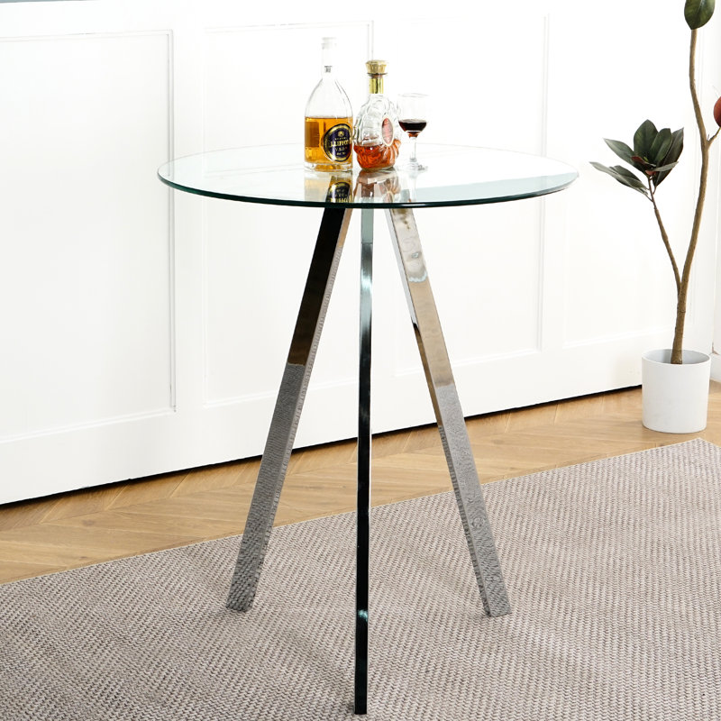 Table ronde en verre trempé Chic