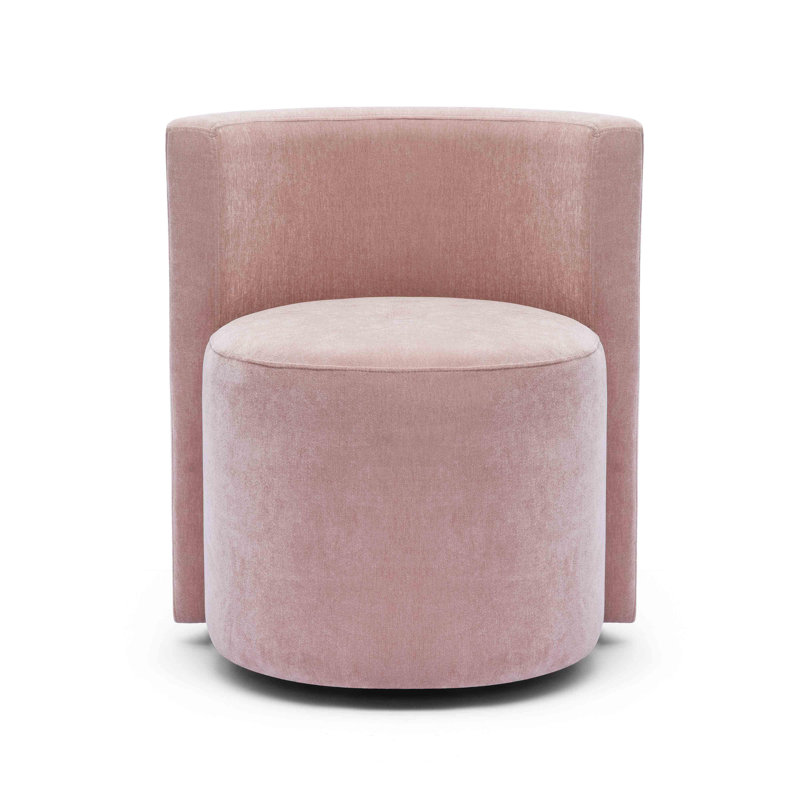 Fauteuil de bureau Daggett, Rose, Velours