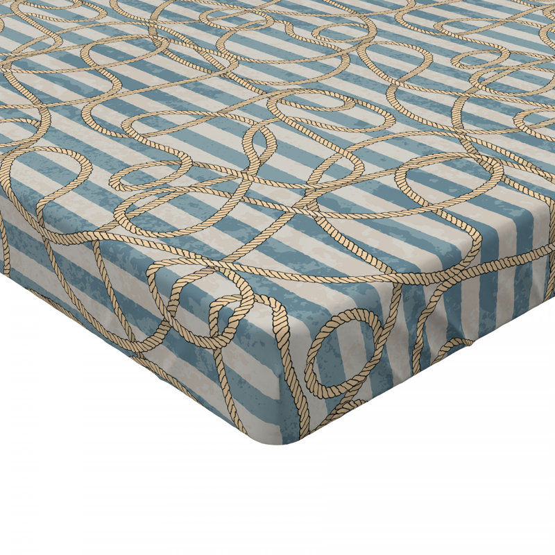 Microfiber Abstract Fitted Sheet, Twin Fitted Sheet