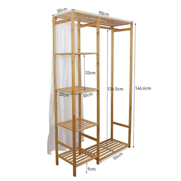 Symple Stuff Emel 90cm Wide Clothes Rack & Reviews