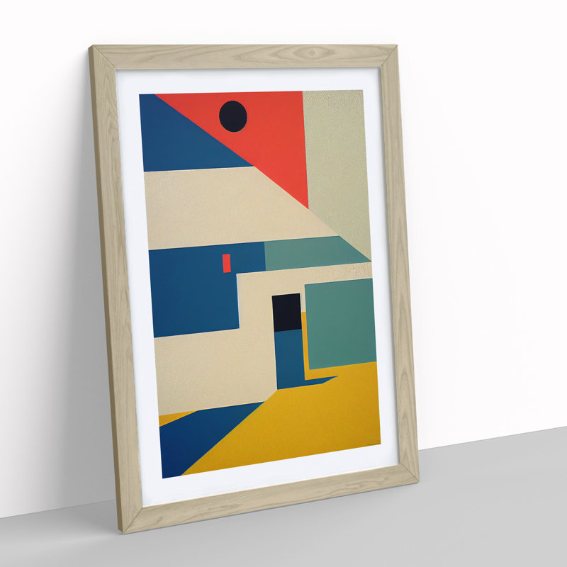 Beach - Single Picture Frame Print, 34cm H x 25cm W x 2cm D, Oak Framed