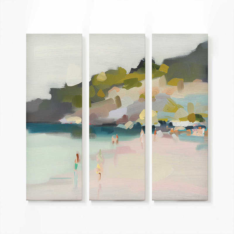 Sandy Spectrum v2 | Impression sur toile 3 panneaux | Dimensions combinées: 54 po x 54 po, H 60 po x l 60 po