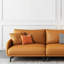 Canapé modulaire orange en cuir véritable-1796762290-1796762291