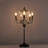 5-light Farmhouse Tranditional Crystal Table Lamp Black Craft Candelabra Lighting Fixture