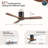 Sofucor Rachel 52'' 3-Solid Wood Blade Flush Mount Classic Ceiling Fan no Lights-670831655