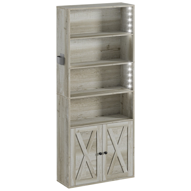 Blaha Storage Bookcase, Beige Maple