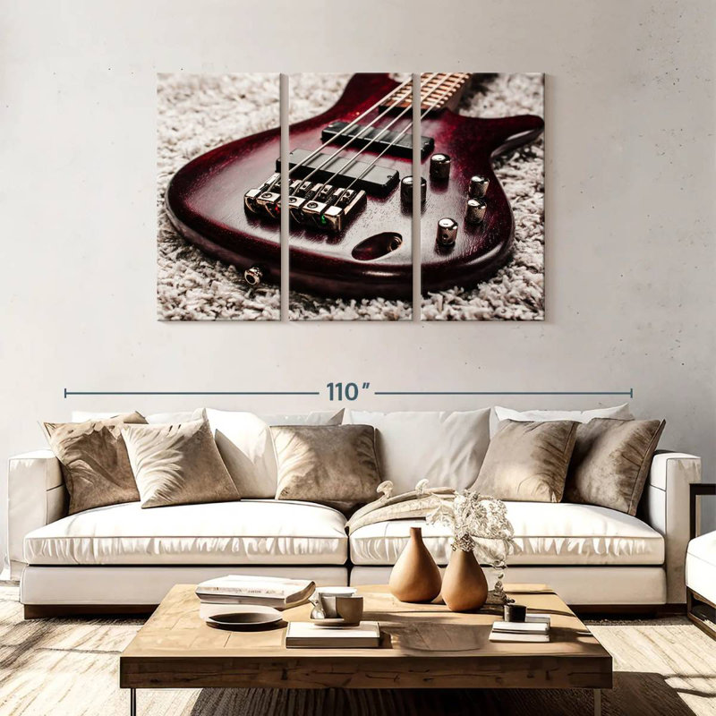 Guitare Abarca Acajou, H 48 po x l 74 po