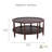 Essence Walnut Haze Solid Wood 2 - Tier Round Coffee Table with Storage Shelf