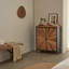 Solid Wood 2 -Door Rectangle Accent Cabinet