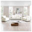 Ensemble de canapé de salon en velours côtelé beige 4 pièces | 2 chaises d'appoint + 2 chaises simples