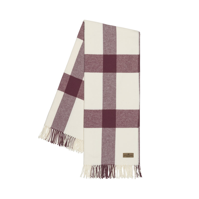 Wellington Plaid Throw, Merlot