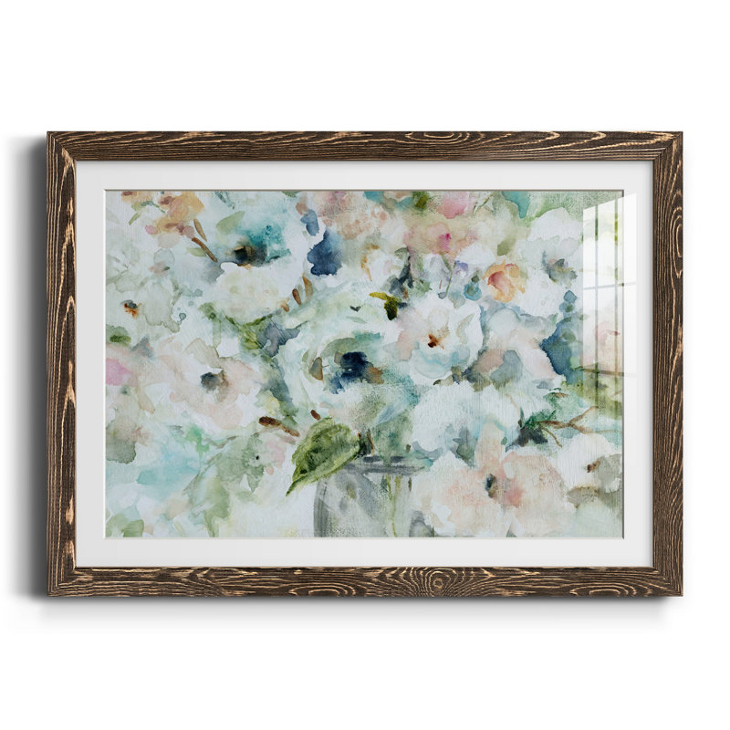 Blooming Softly - Reproduction de cadre photo sur papier, Noyer, H 31,5 po x l 23,5 po x P 1,5 po