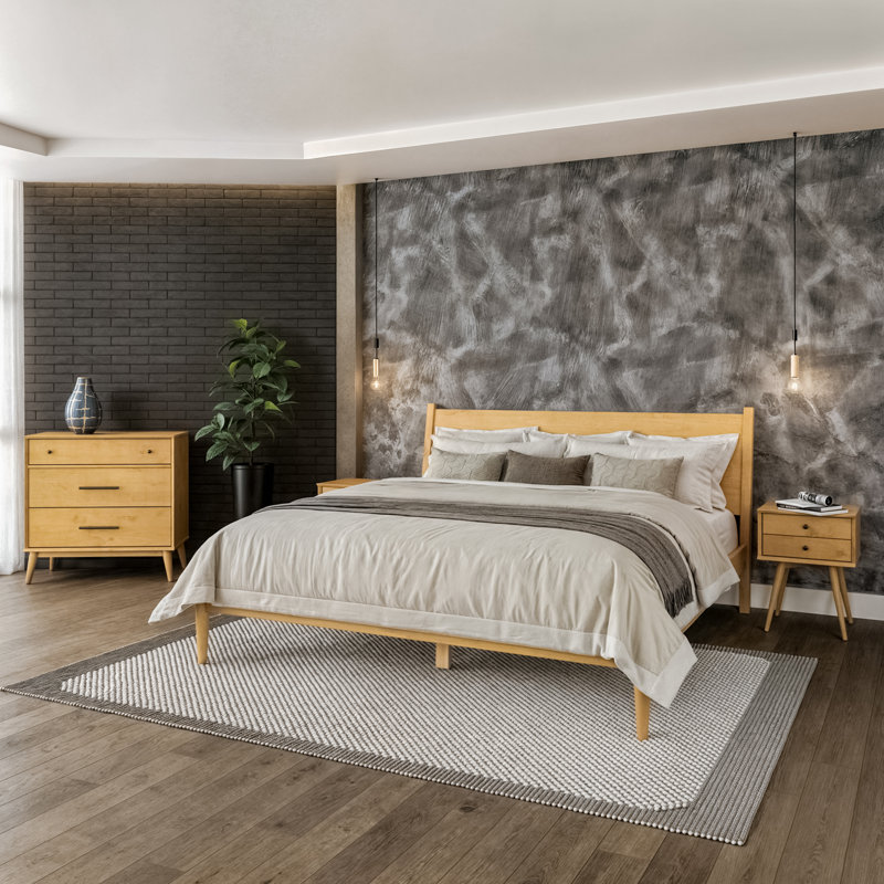 Mid Century Panel Bedroom Set