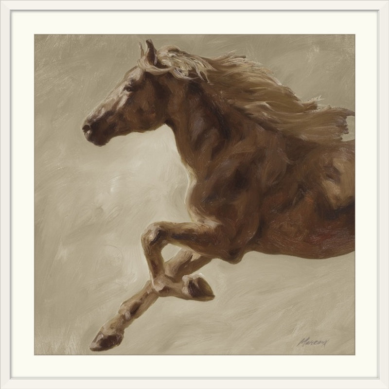 Armann " Trot " by Julianne Marcoux, 20" H x 20" W x 1" D, Black Framed