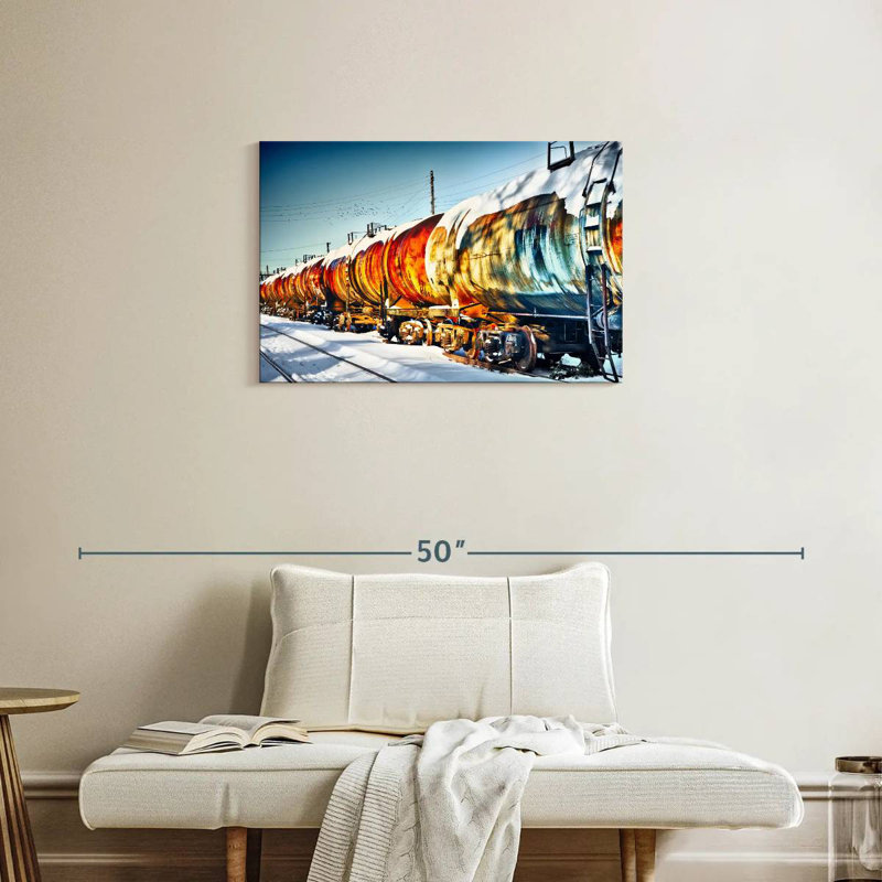 Mehar Snowy Oil Tanker Train, 20" H x 30" W