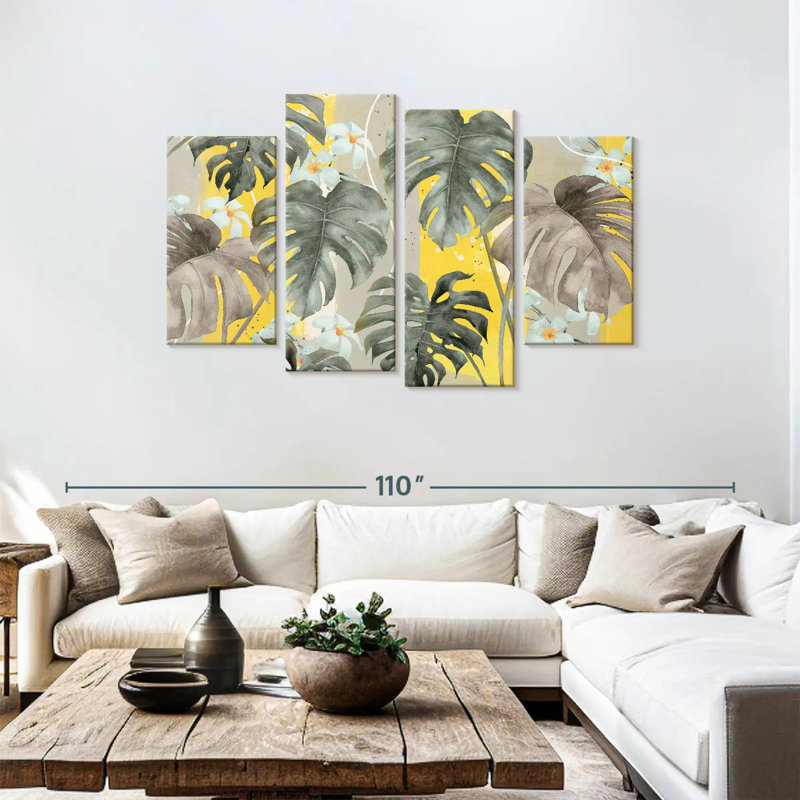 Harnek Monstera Design, 48" H x 75" W
